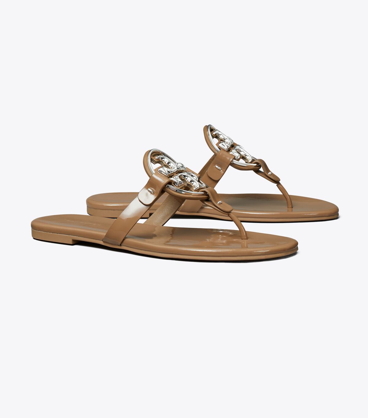 Sandalias Tory Burch Metal Miller Soft Mujer Kaki | OUTLETS-82549379