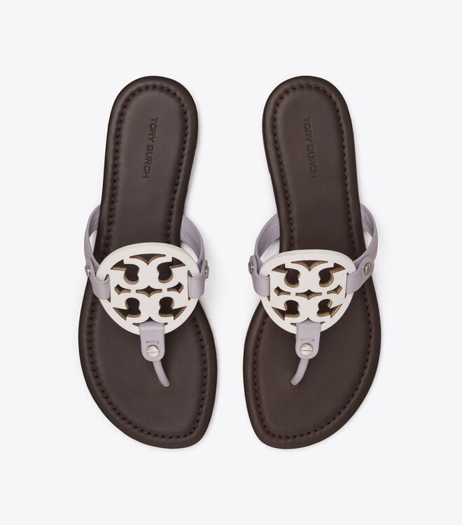 Sandalias Tory Burch Miller Cuero Mujer Blancos | OUTLETS-03541969