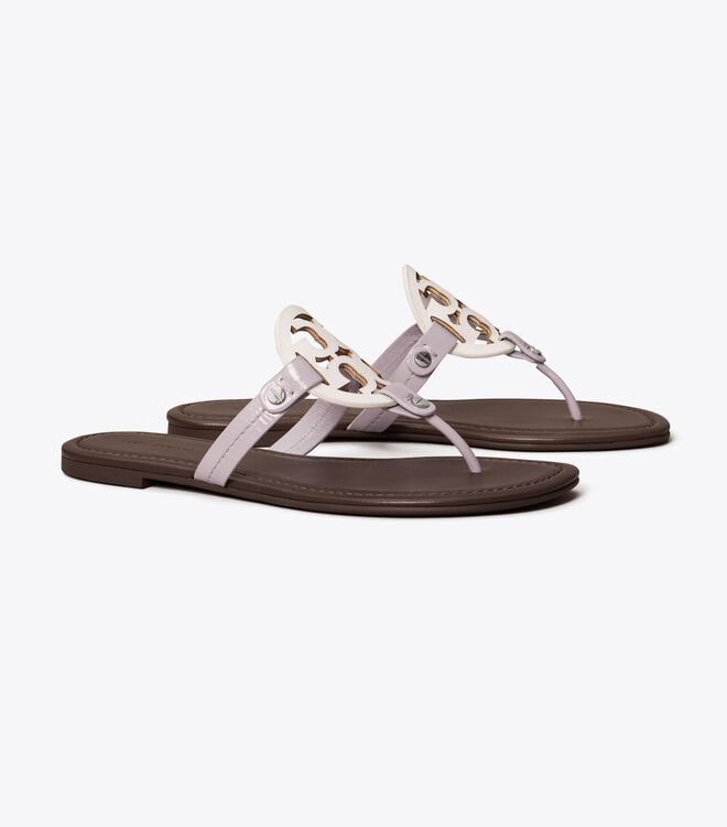 Sandalias Tory Burch Miller Cuero Mujer Blancos | OUTLETS-03541969