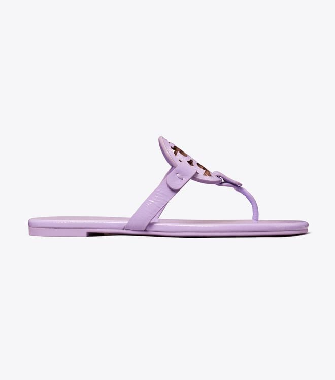 Sandalias Tory Burch Miller Soft Charol Cuero Mujer Lavanda | OUTLETS-82159739