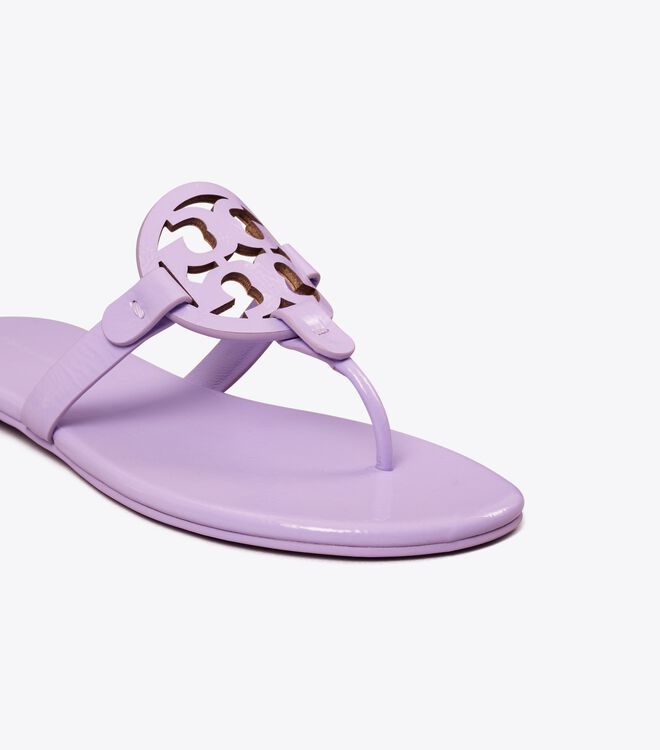 Sandalias Tory Burch Miller Soft Charol Cuero Mujer Lavanda | OUTLETS-82159739