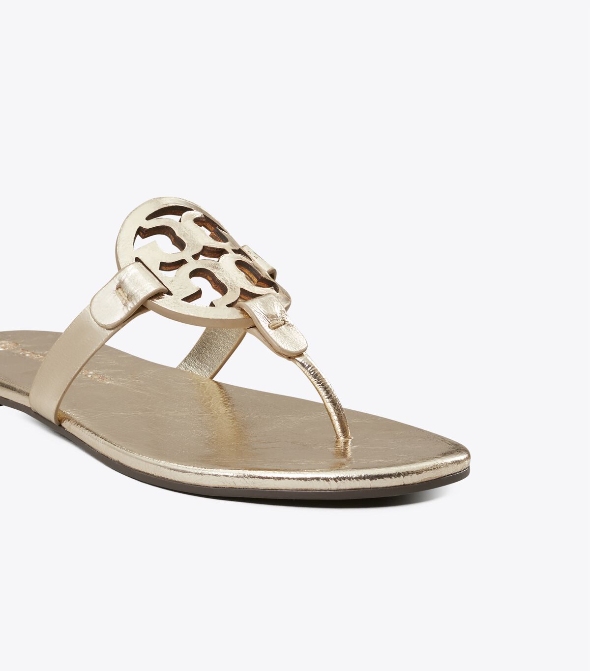 Sandalias Tory Burch Miller Soft Cuero Mujer Dorados | OUTLETS-35812499