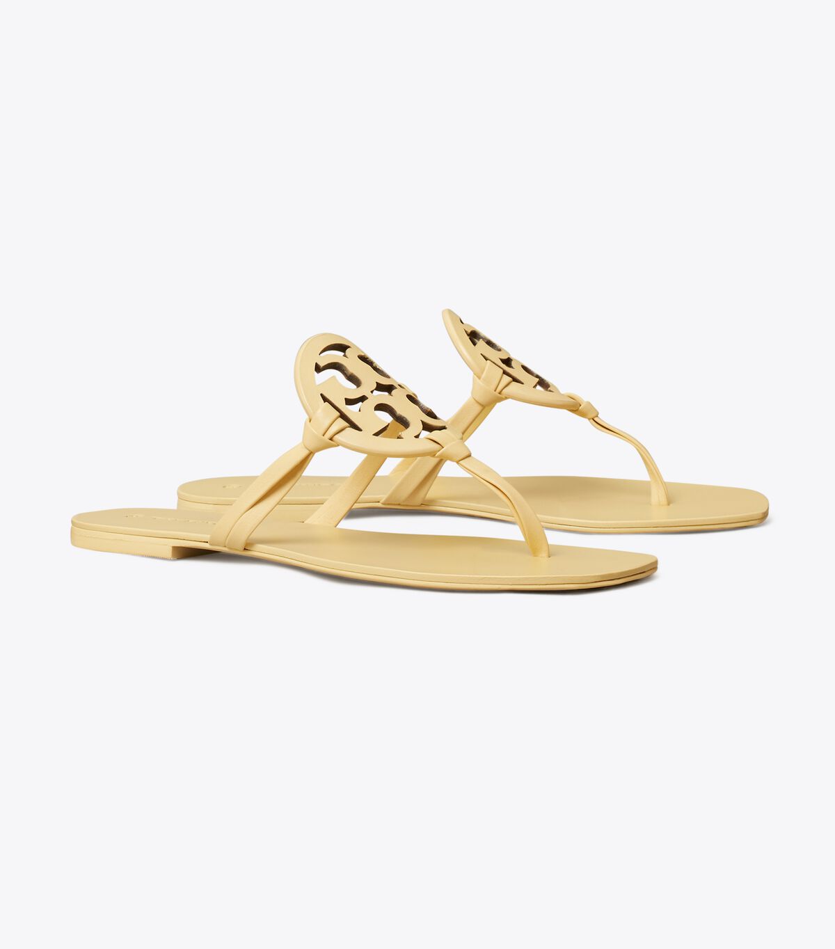 Sandalias Tory Burch Miller Square-toe Cuero Mujer Marrom Claro | OUTLETS-98715049