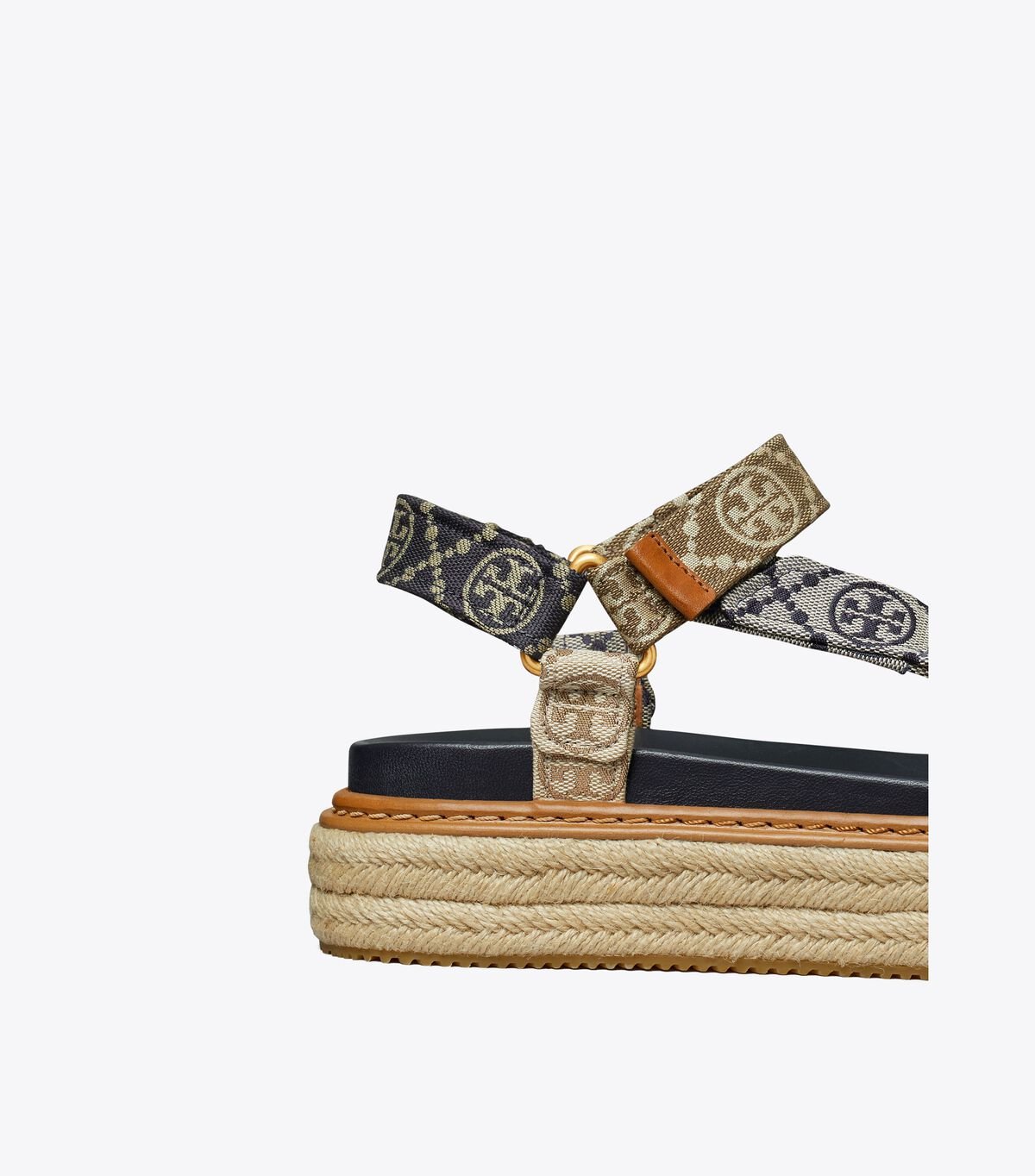 Sandalias Tory Burch T Monogram Rope Mujer Azul Marino | OUTLETS-72480959