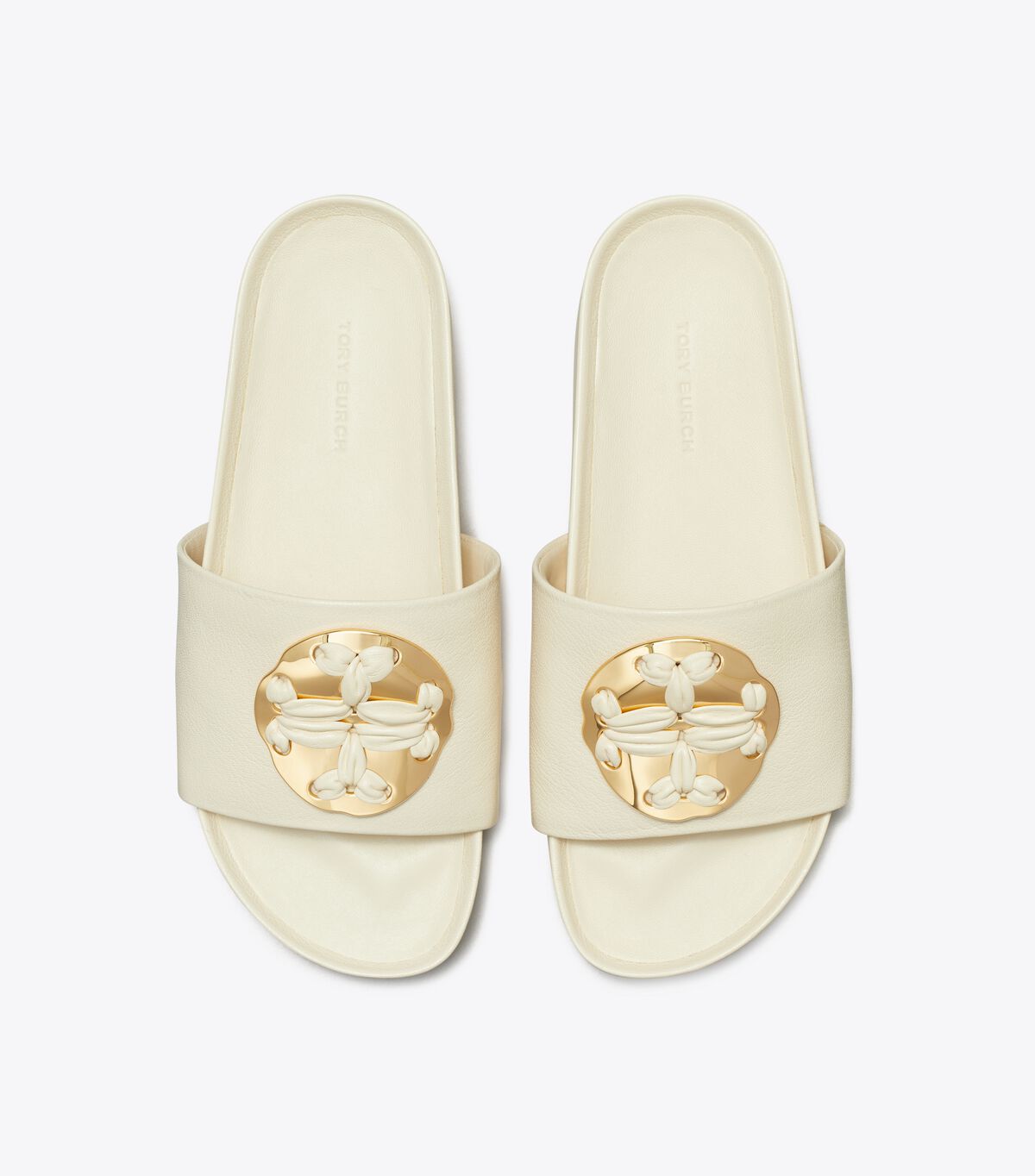 Sandalias Tory Burch Woven Double T Mujer Creme Claro | OUTLETS-07684519