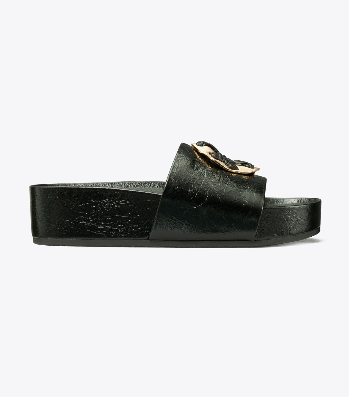 Sandalias Tory Burch Woven Double T Mujer Negros | OUTLETS-70351269