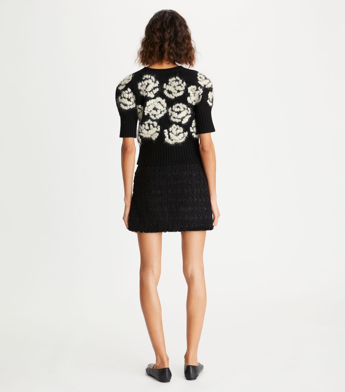 Suéteres Tory Burch Rose-embroidered Mujer Negros | OUTLETS-01953649