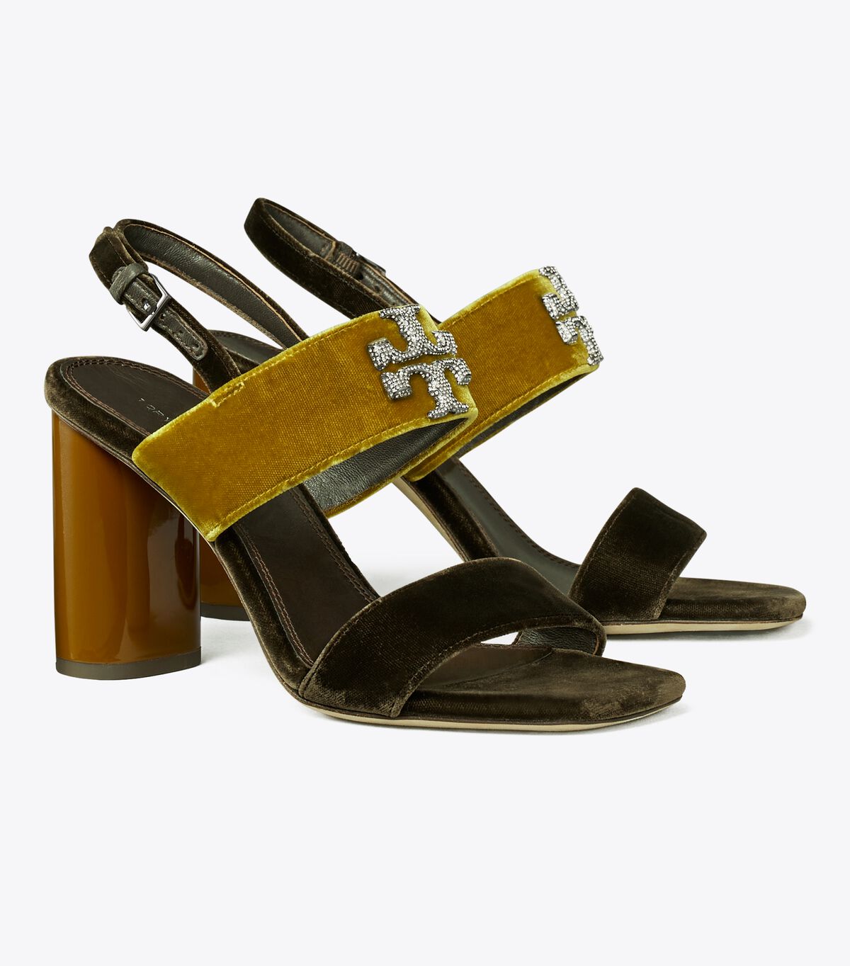 Tacones Tory Burch Eleanor Pavé Mujer Amarillos Oscuro | OUTLETS-45983129