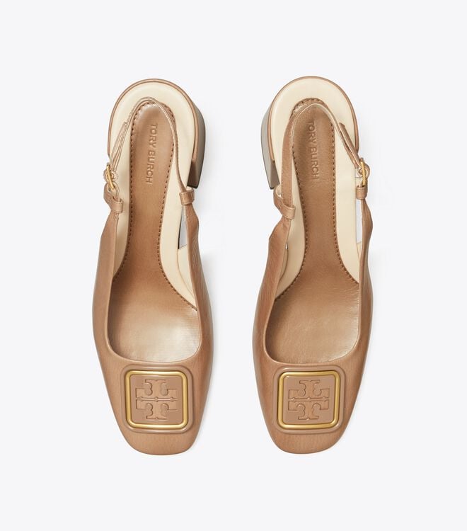 Tacones Tory Burch Georgia Mujer Kaki | OUTLETS-15867309