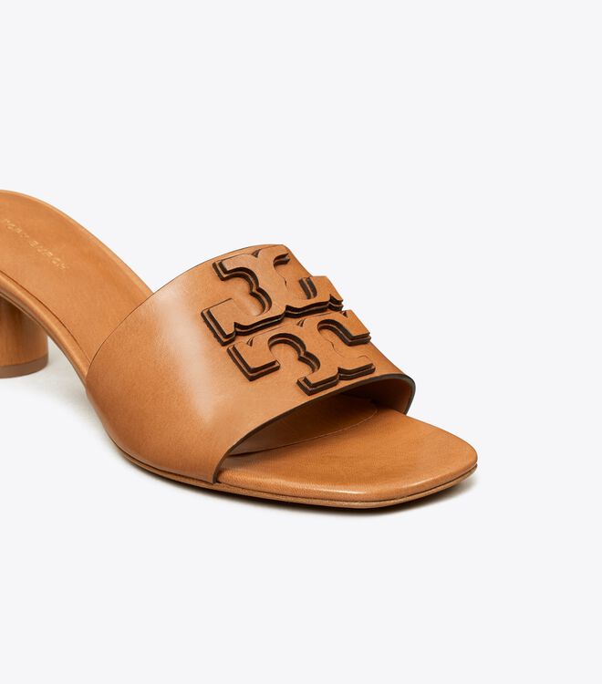 Tacones Tory Burch Ines Anchos Mujer Marrom | OUTLETS-87906259