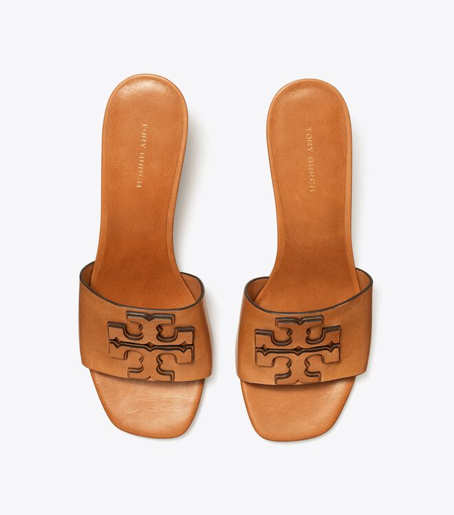 Tacones Tory Burch Ines Anchos Mujer Marrom | OUTLETS-87906259