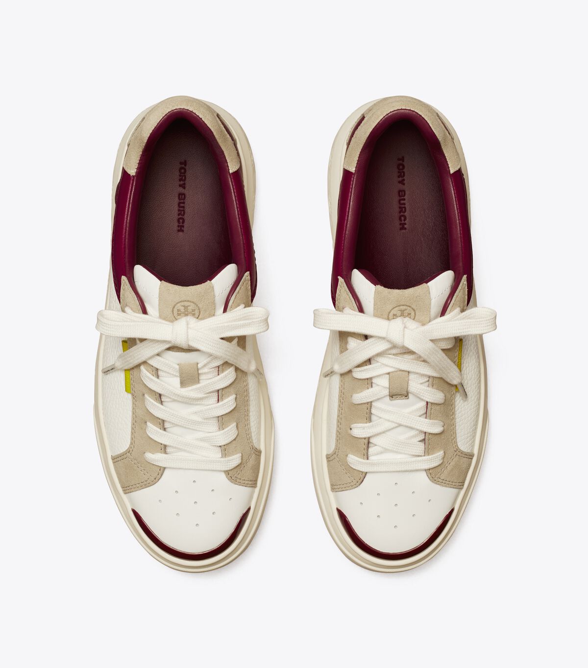 Tenis Tory Burch Ladybug Mujer Blancos Vino | OUTLETS-64705319