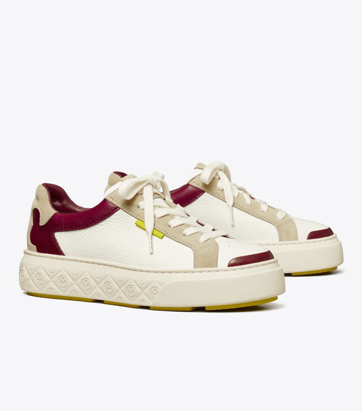 Tenis Tory Burch Ladybug Mujer Blancos Vino | OUTLETS-64705319