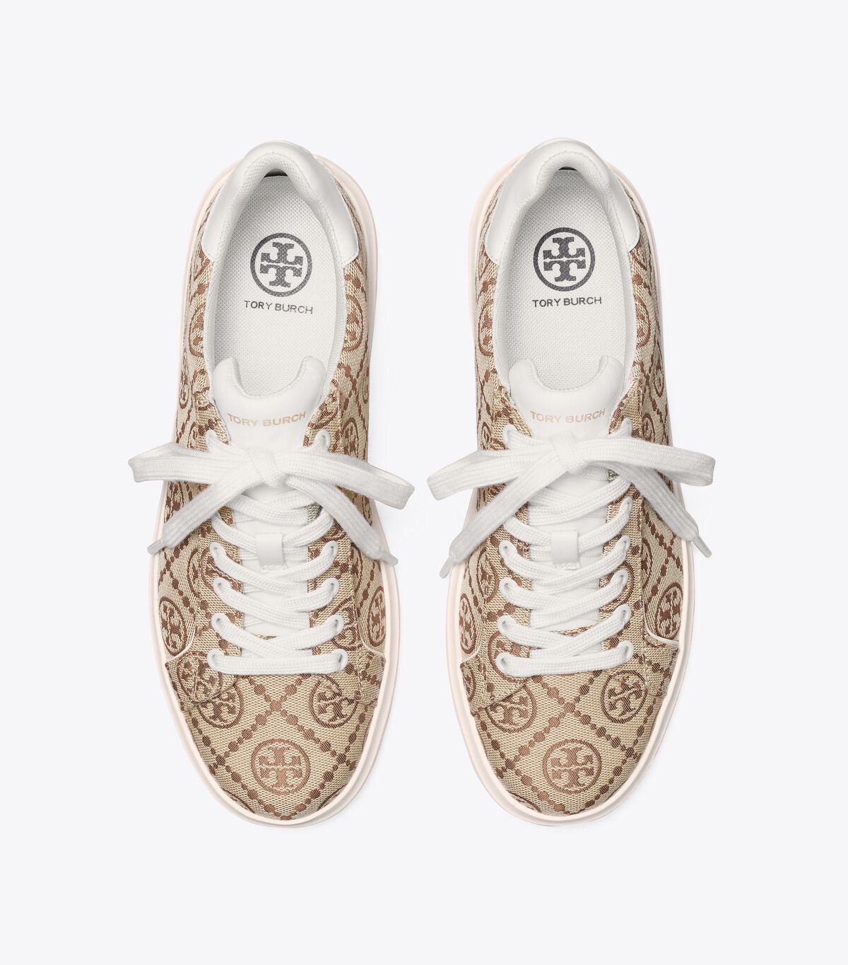 Tenis Tory Burch T Monogram Howell Mujer Marrom Blancos | OUTLETS-98015729