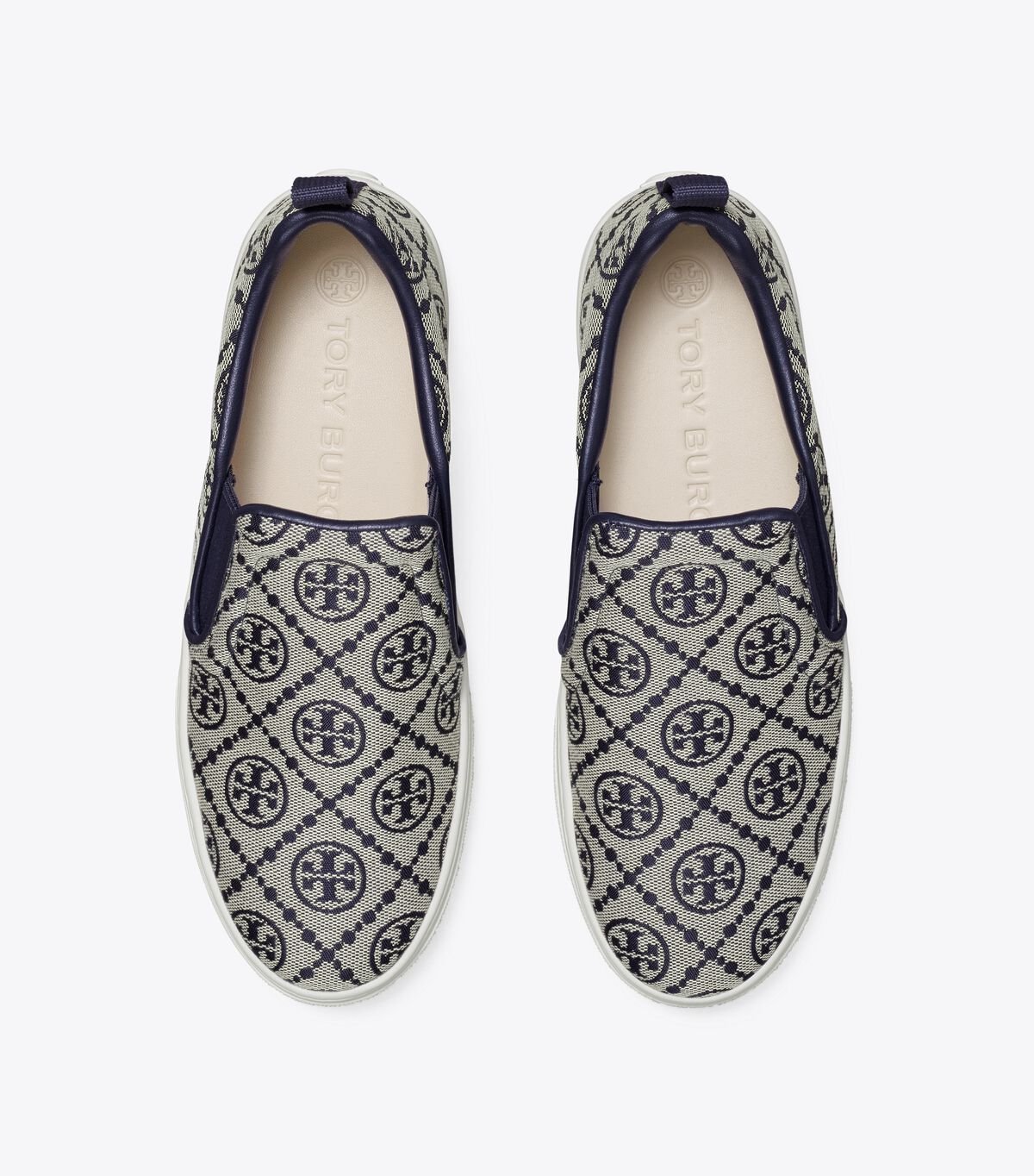 Tenis Tory Burch T Monogram Slip-on Mujer Azul Marino | OUTLETS-12574309