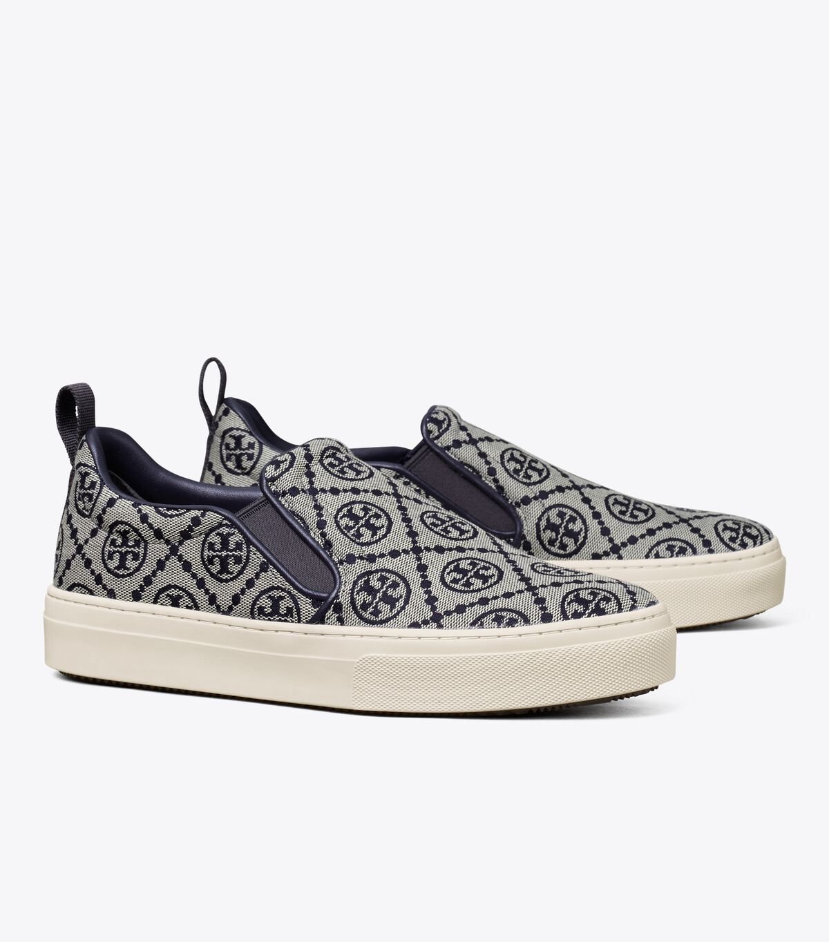 Tenis Tory Burch T Monogram Slip-on Mujer Azul Marino | OUTLETS-12574309