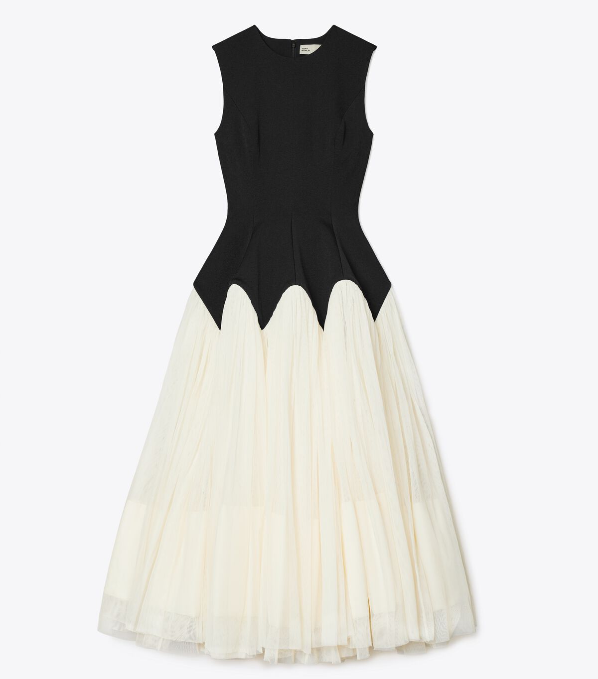 Vestido Tory Burch Colorblock Tulle Mujer Blancos | OUTLETS-21056739