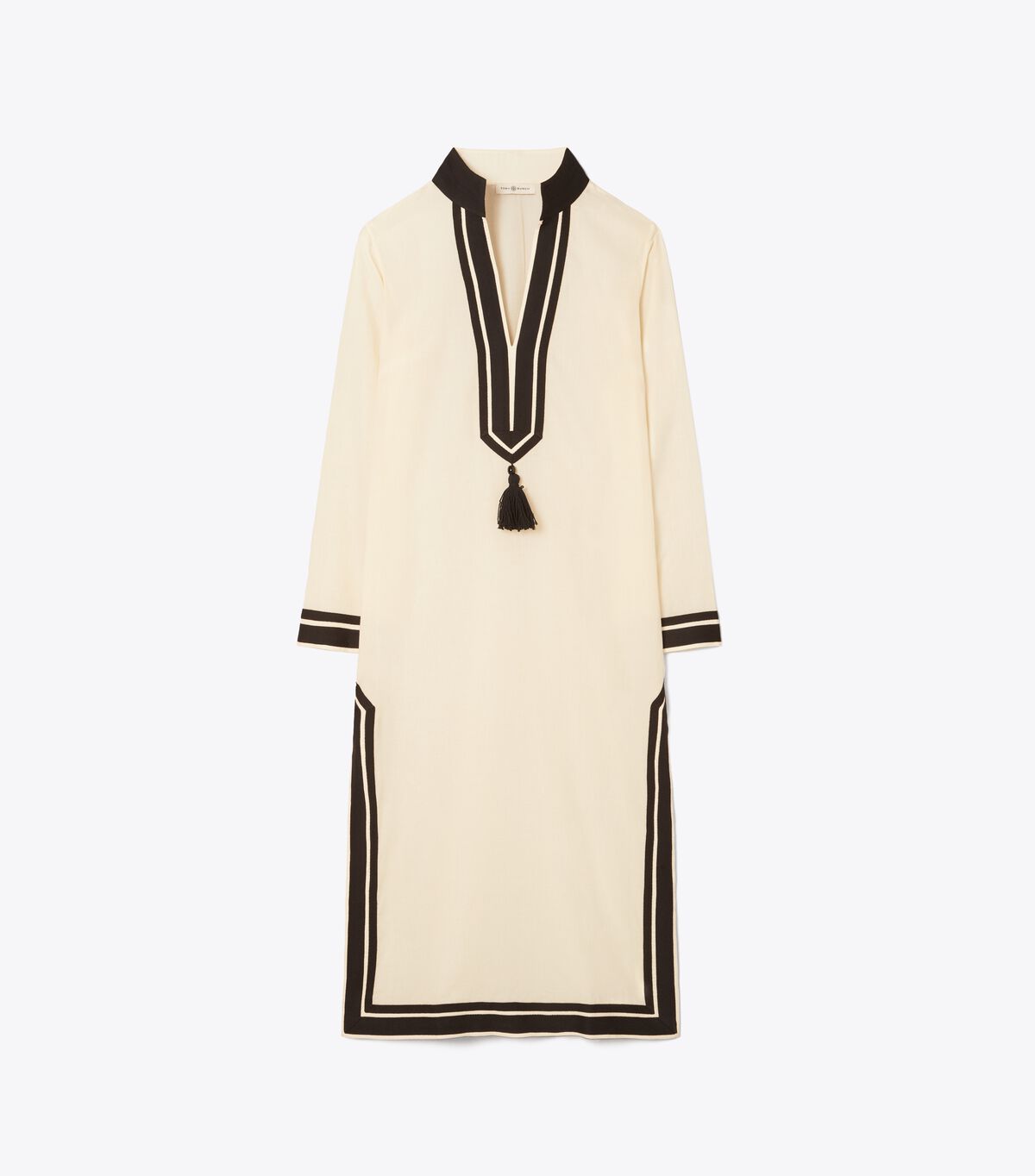 Vestido Tory Burch Tory Midi Mujer Creme Negros | OUTLETS-71065899