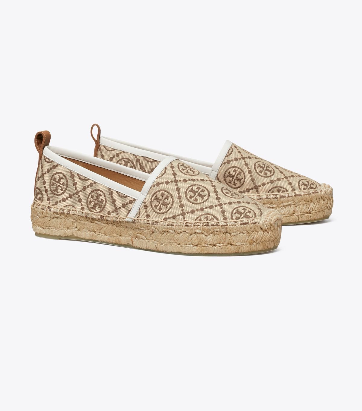 Ballerinas Tory Burch T Monogram Plataforma Mujer Marrom Blancos | OUTLETS-52839619