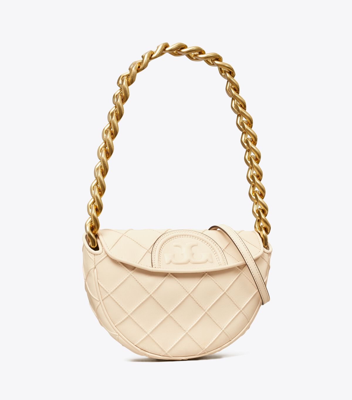 Bolsa De Hombro Tory Burch Mini Fleming Soft Mujer Creme | OUTLETS-32957149