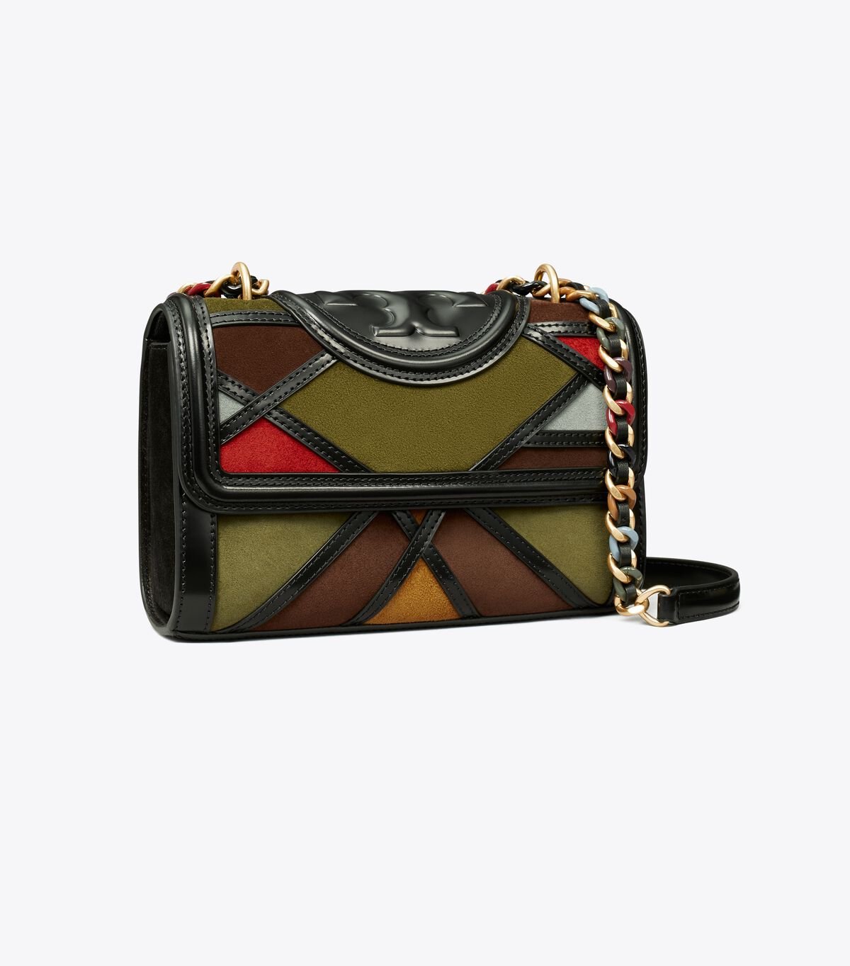 Bolsa De Hombro Tory Burch Small Fleming Marquetry Convertible Mujer Multicolor | OUTLETS-62048519