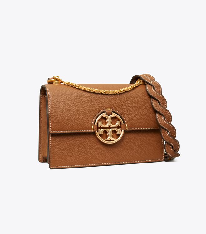 Bolsa De Hombro Tory Burch Small Miller Mujer Marrom | OUTLETS-75821969