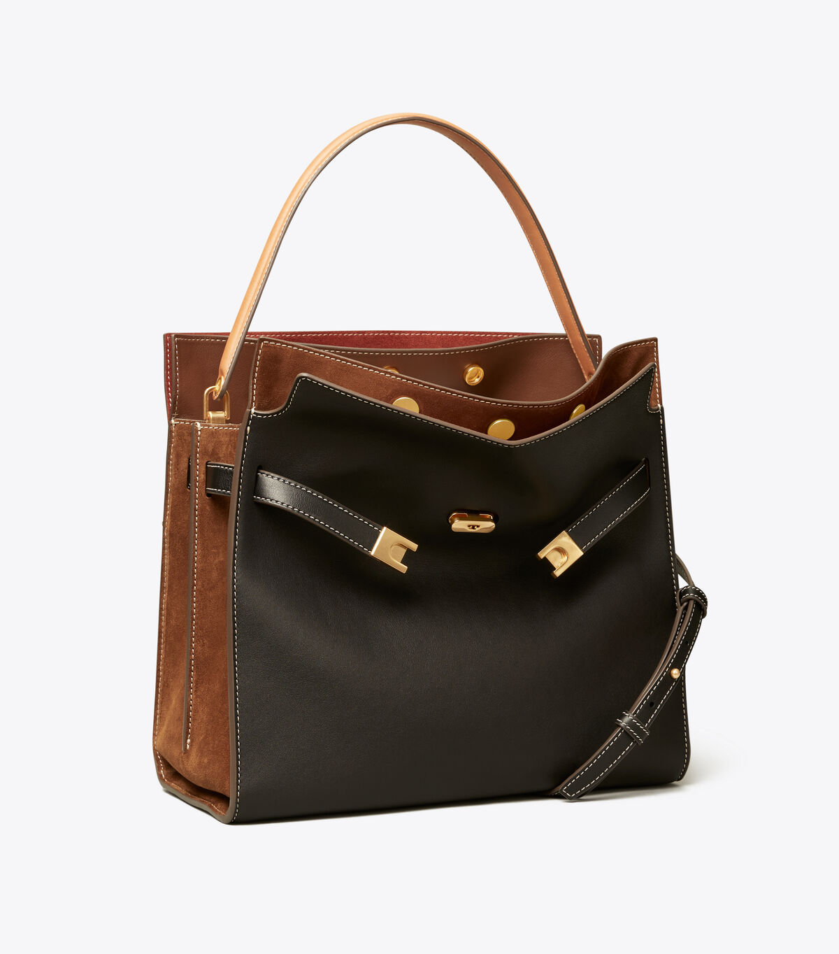 Bolso Satchel Tory Burch Lee Radziwill Mujer Negros | OUTLETS-16943029