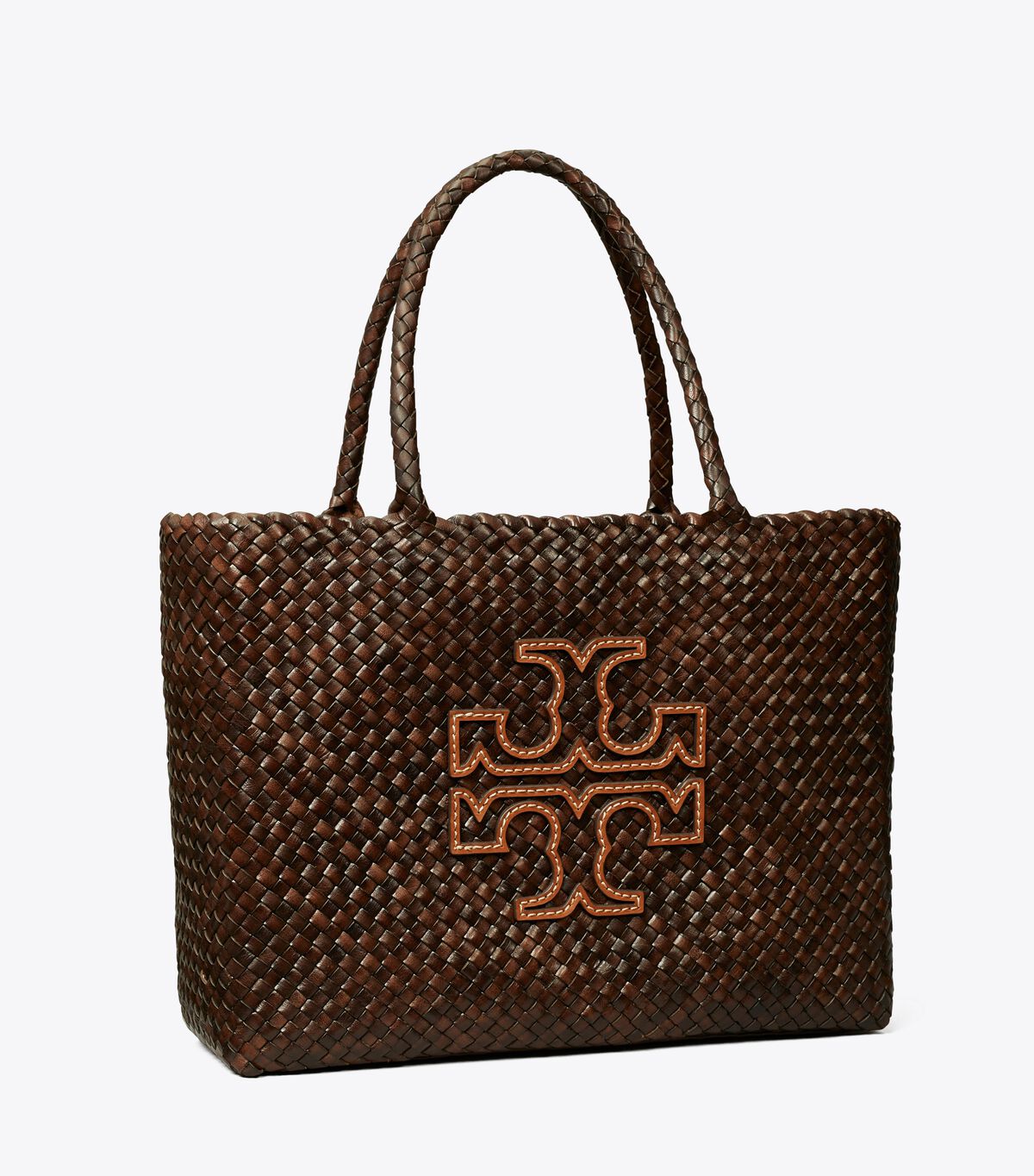 Bolso Tote Tory Burch Mcgraw Dragon Woven Mujer Chocolate | OUTLETS-85032679