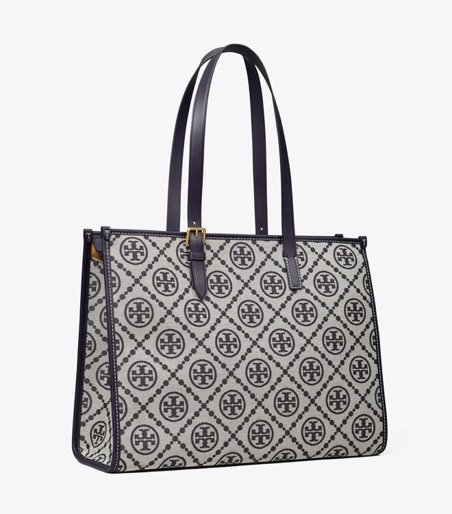 Bolso Tote Tory Burch T Monogram Mujer Azul Marino | OUTLETS-80169549