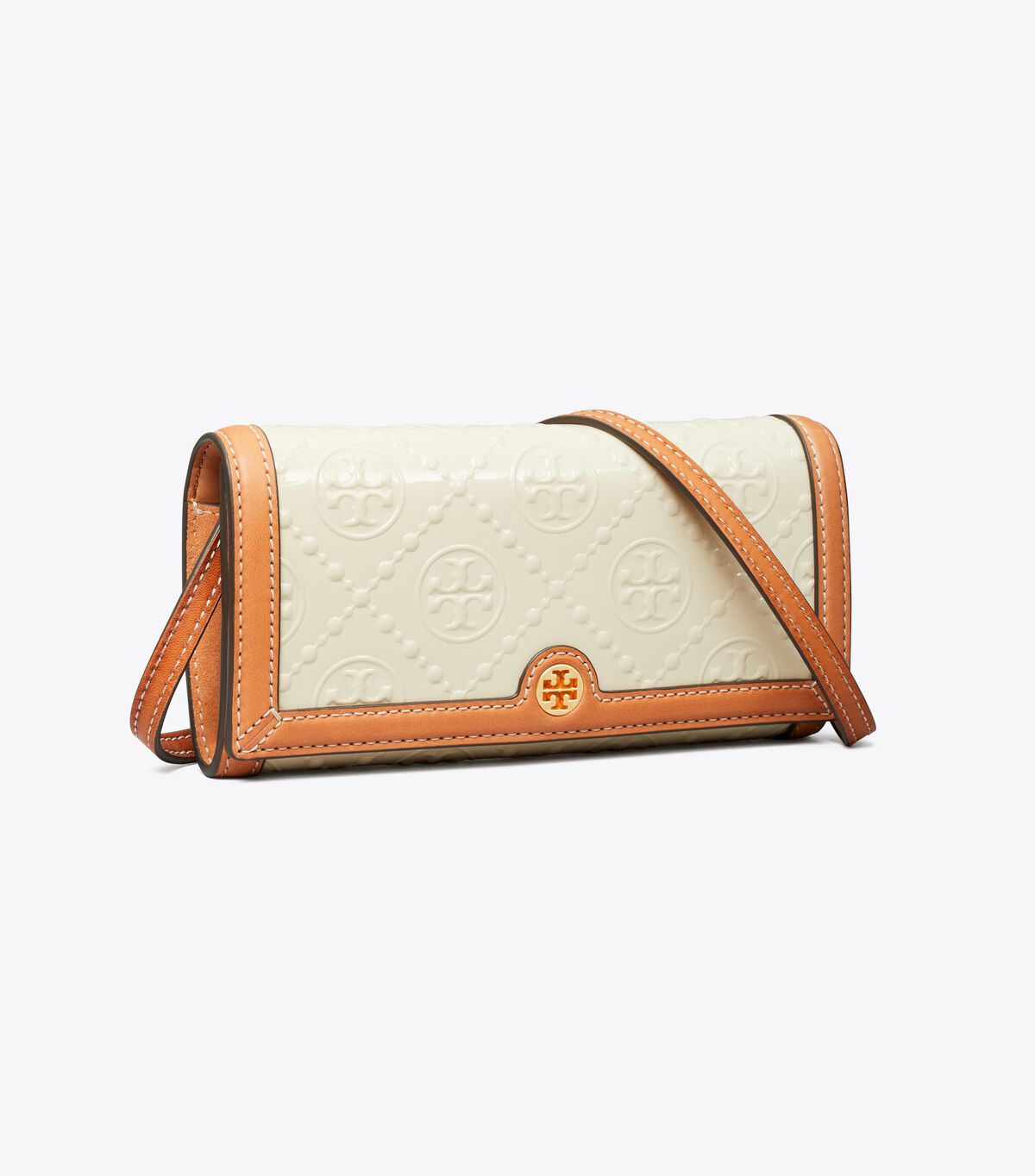 Bolsos Cruzados Tory Burch T Monogram Charol Mujer Kaki | OUTLETS-57491839