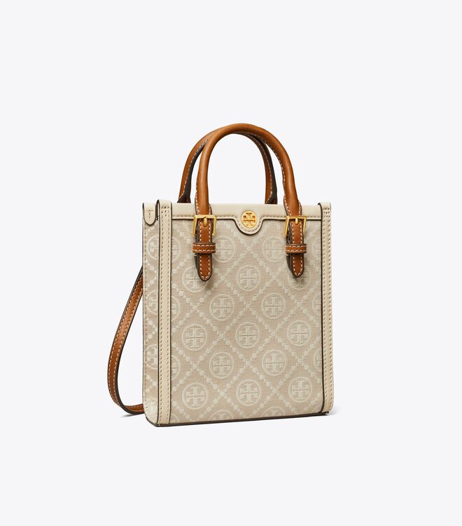 Bolsos Mini Tory Burch T Monogram Mujer Beige | OUTLETS-15947029