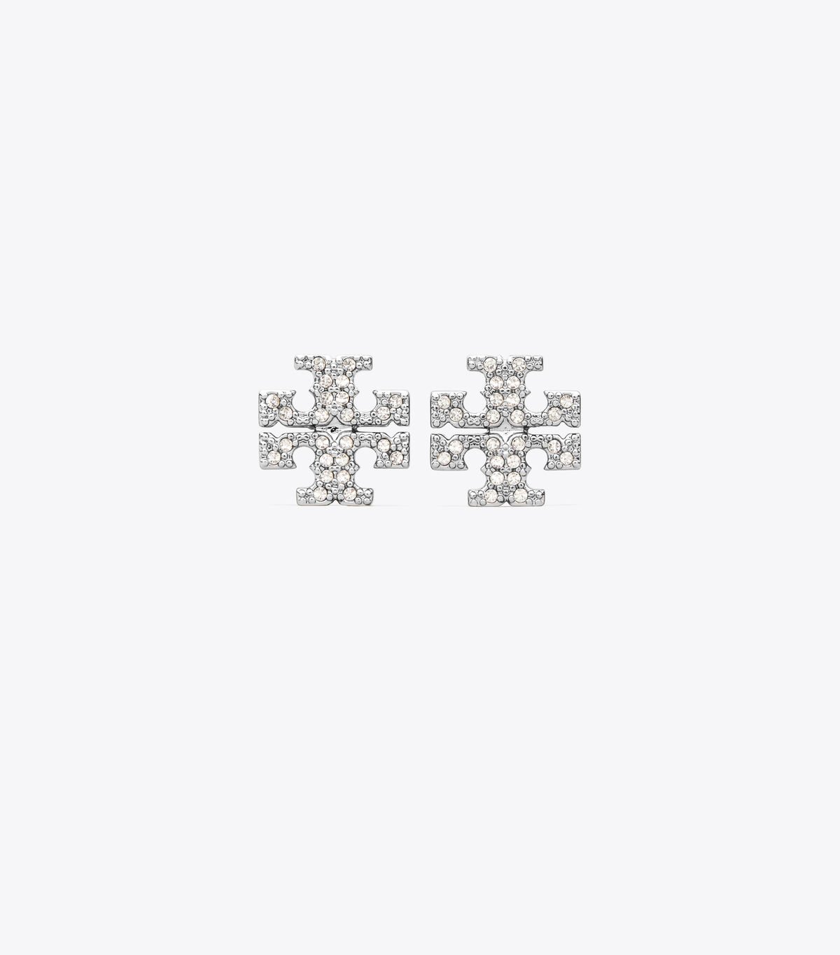 Pendientes Tory Burch Kira Pavé Stud Mujer Plateados | OUTLETS-50829619