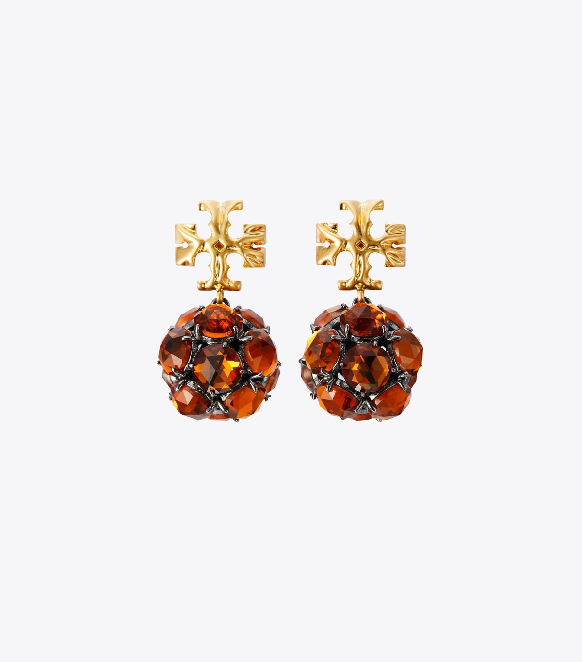 Pendientes Tory Burch Roxanne Small Drop Mujer Dorados Naranjas | OUTLETS-49085639