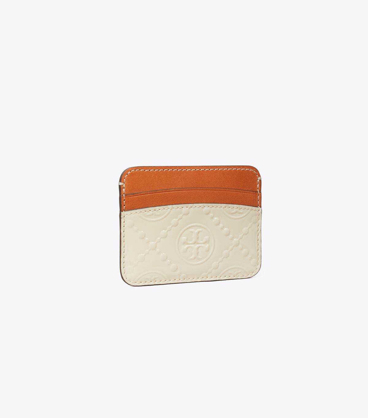 Porta Tarjetas Tory Burch T Monogram Charol Mujer Kaki | OUTLETS-58719209