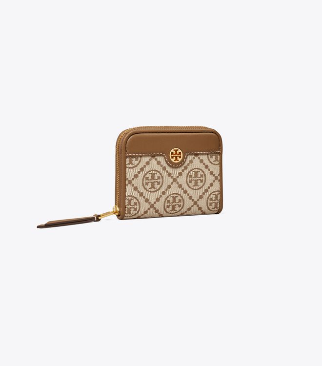 Porta Tarjetas Tory Burch T Monogram Mujer Marrom | OUTLETS-19670539