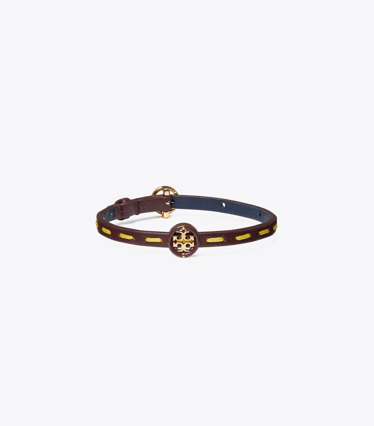 Pulsera Tory Burch Miller Cuero Mujer Dorados Azul Rey Azul Marino | OUTLETS-27918059